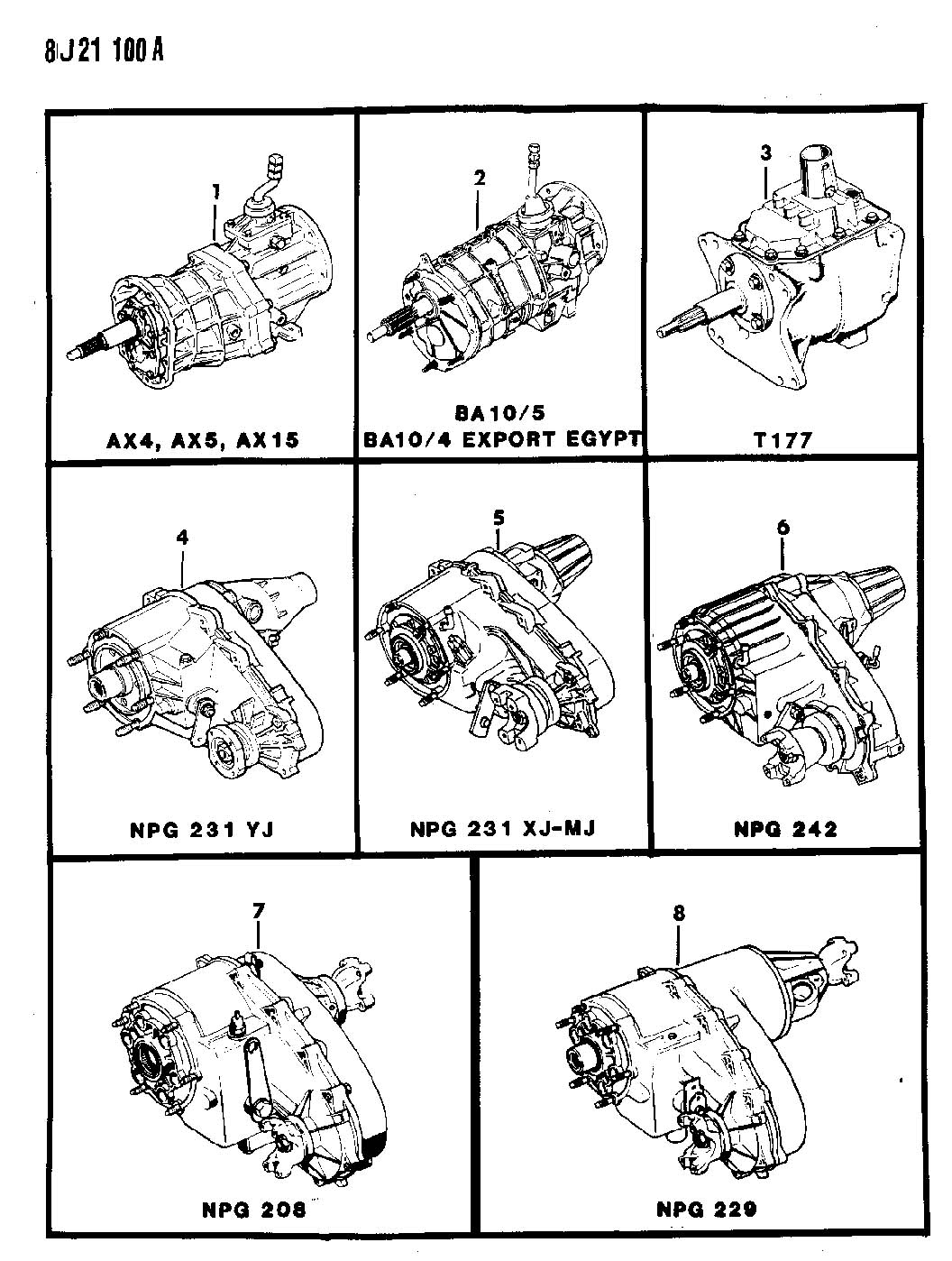 MANUAL TRANSMISSION AND TRANSFER CASE ASSEMBLIES ALL MODELS