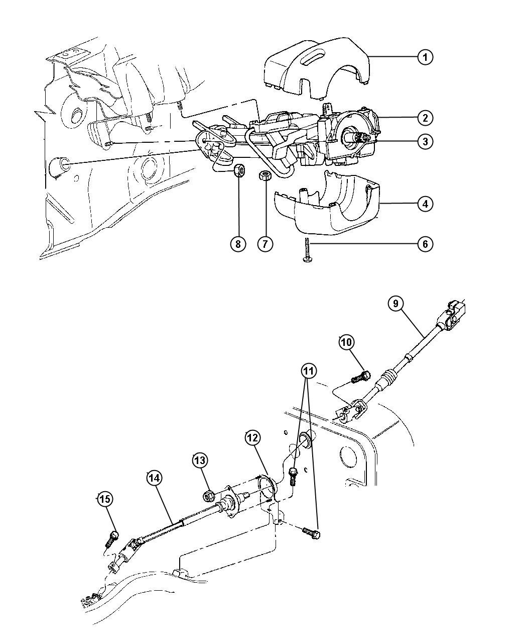 2001 Jeep wrangler steering column #5