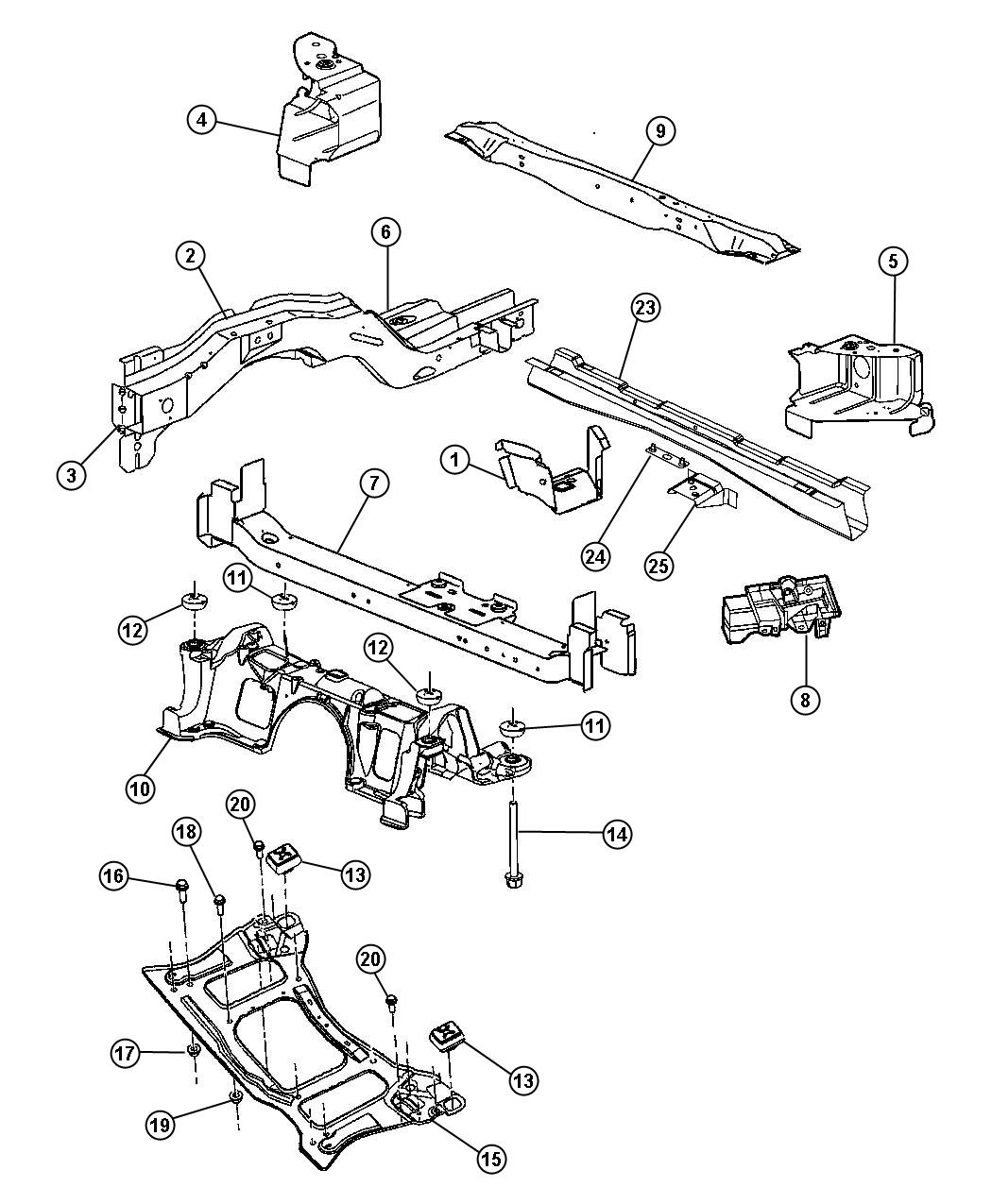 Jeep Liberty Module Suspension Control 04743800AA Mopar Parts