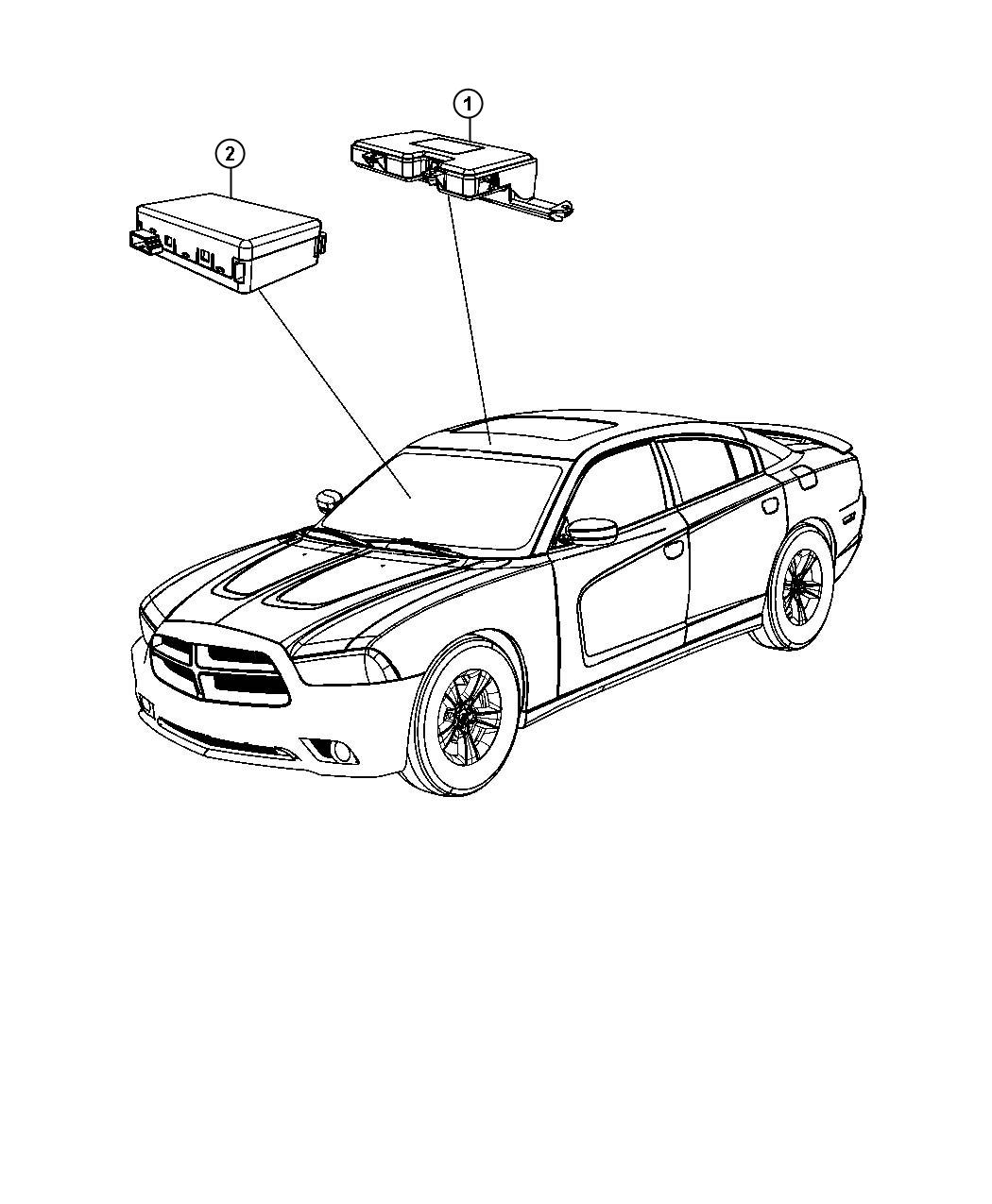 Dodge Charger Module Rain Sensor Rain Sensitive Windshield Wipers