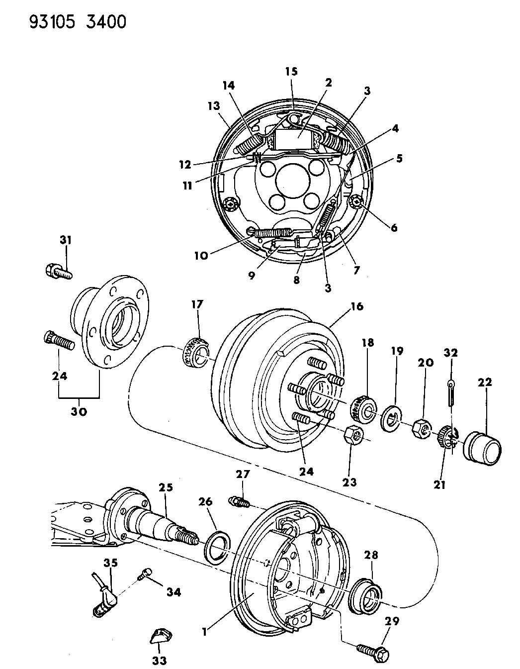 Dodge Ram 1500 Spring. Right or left. Parking brake strut - 04773942 ...