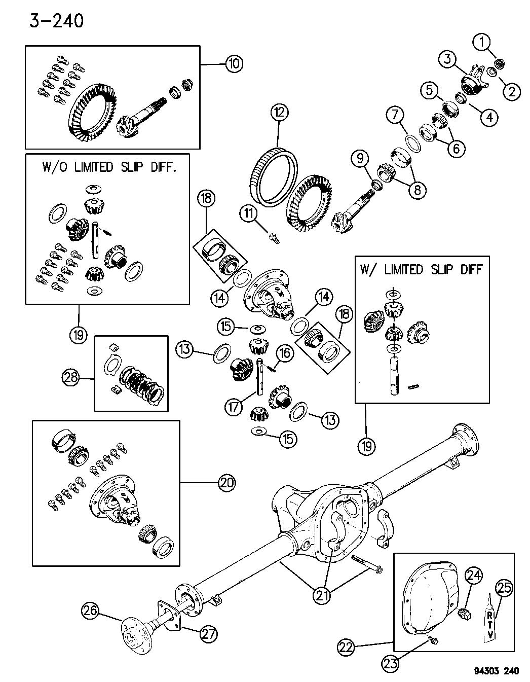 Dodge Ram 1500 Roll pin. Differential. [[-axle - anti-spin differential