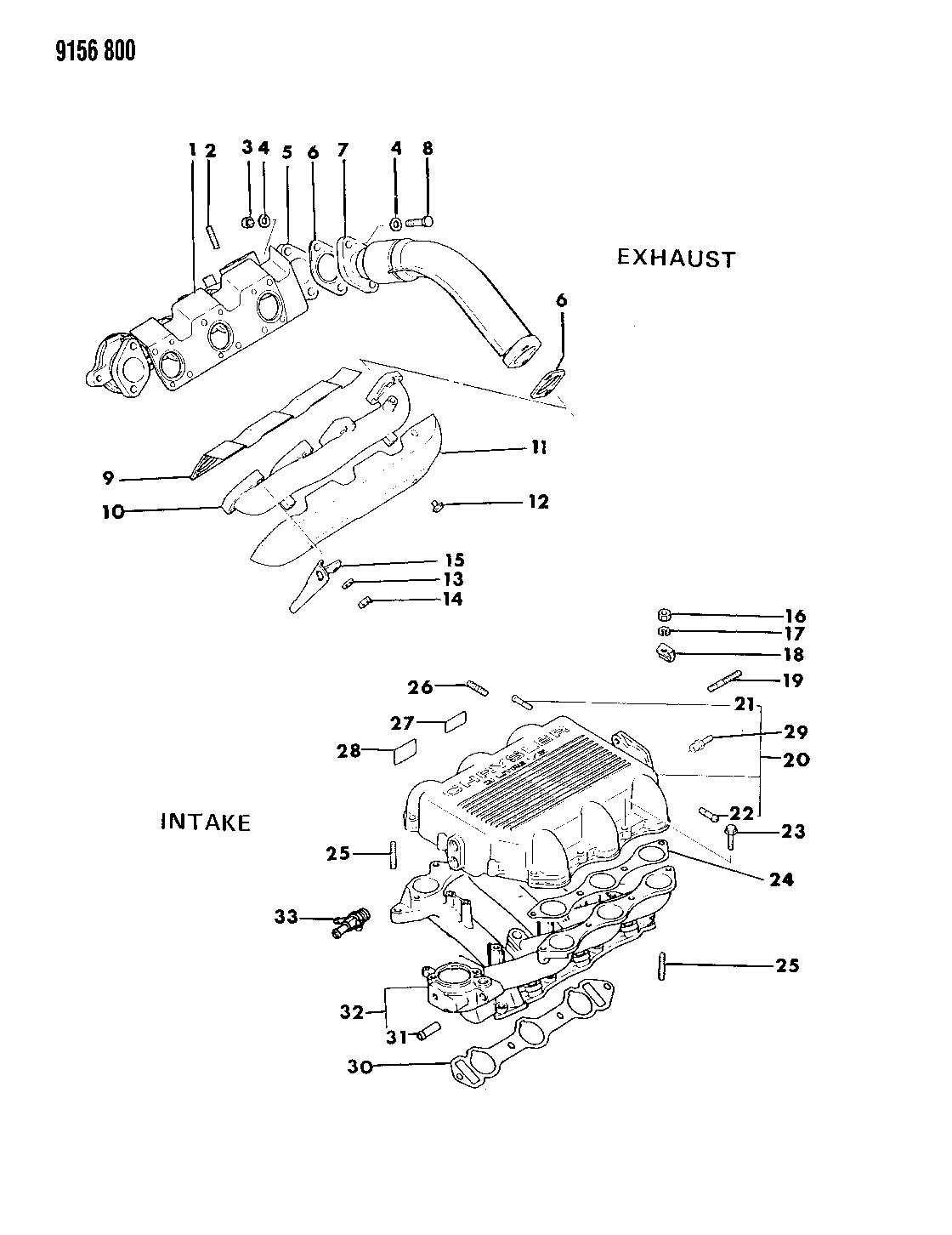 dodge Grand Caravan Gasket. Exhaust manifold. Sets, gasketexhaust ...