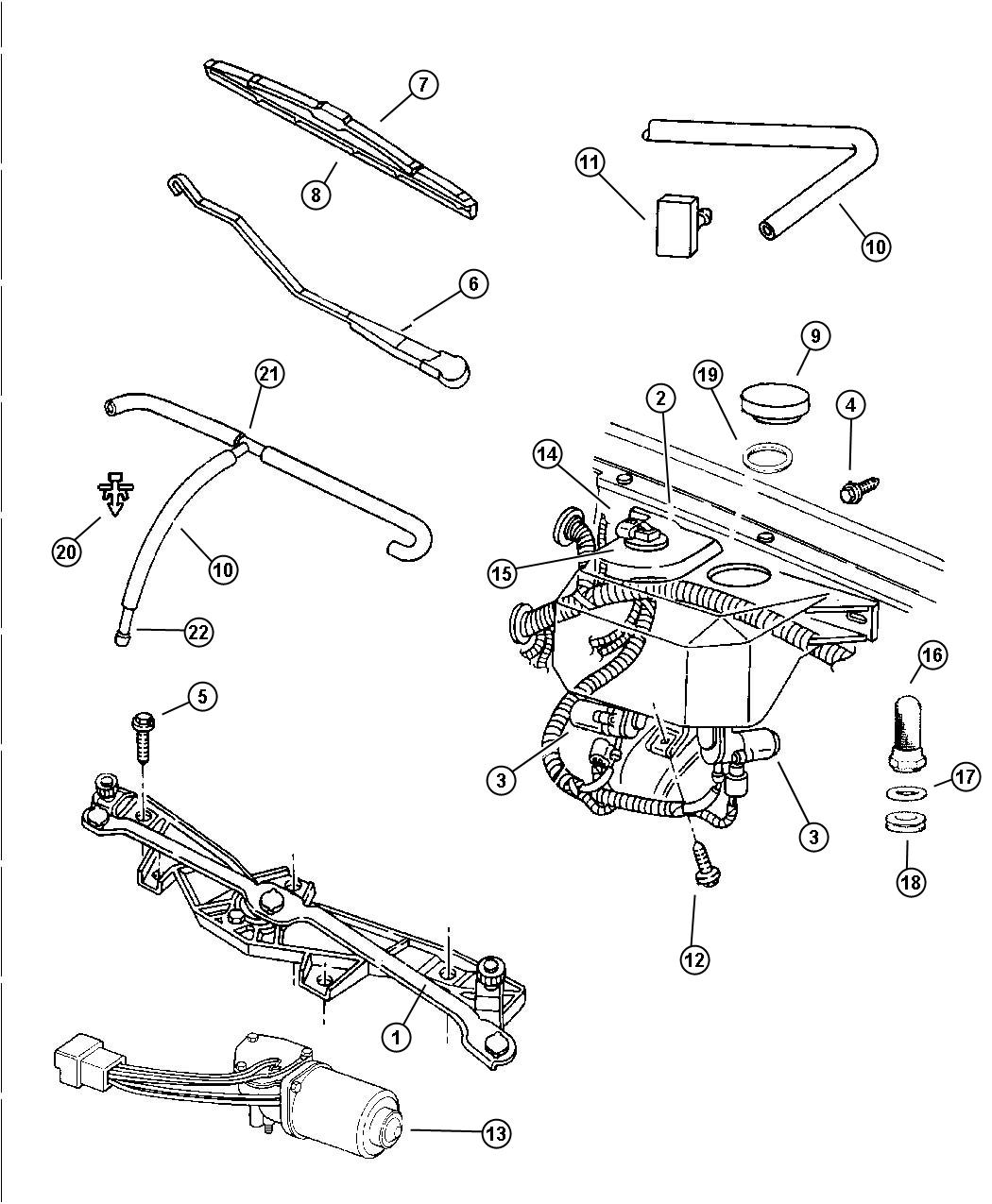 Jeep Grand Cherokee Gasket. Washer reservoir cap. Centerrear ...