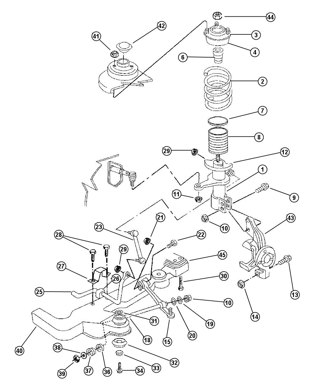 Chrysler Concorde Bar. Front sway. Sway eliminating - 04616322 | Mopar ...