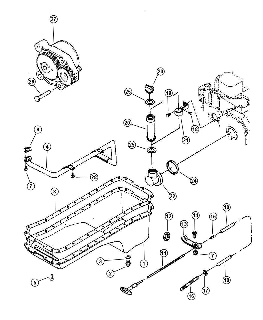 Dodge Ram 2500 Gasket. Oil filler connector. Federalcummins - 04429475