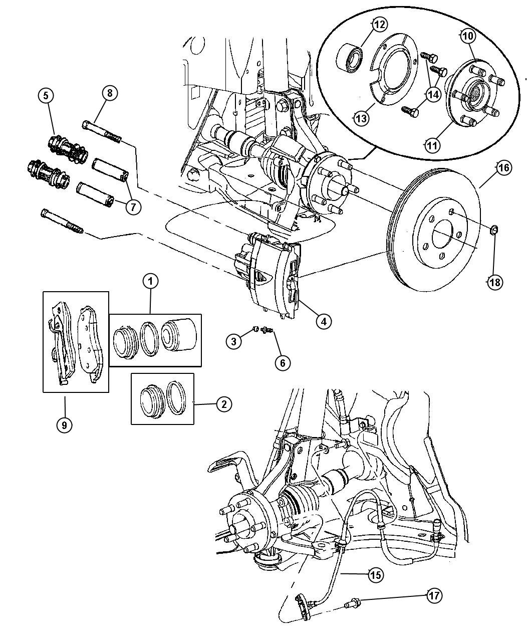 Dodge Neon Pad kit. Front disc brake. Mopar v-line alternative part ...