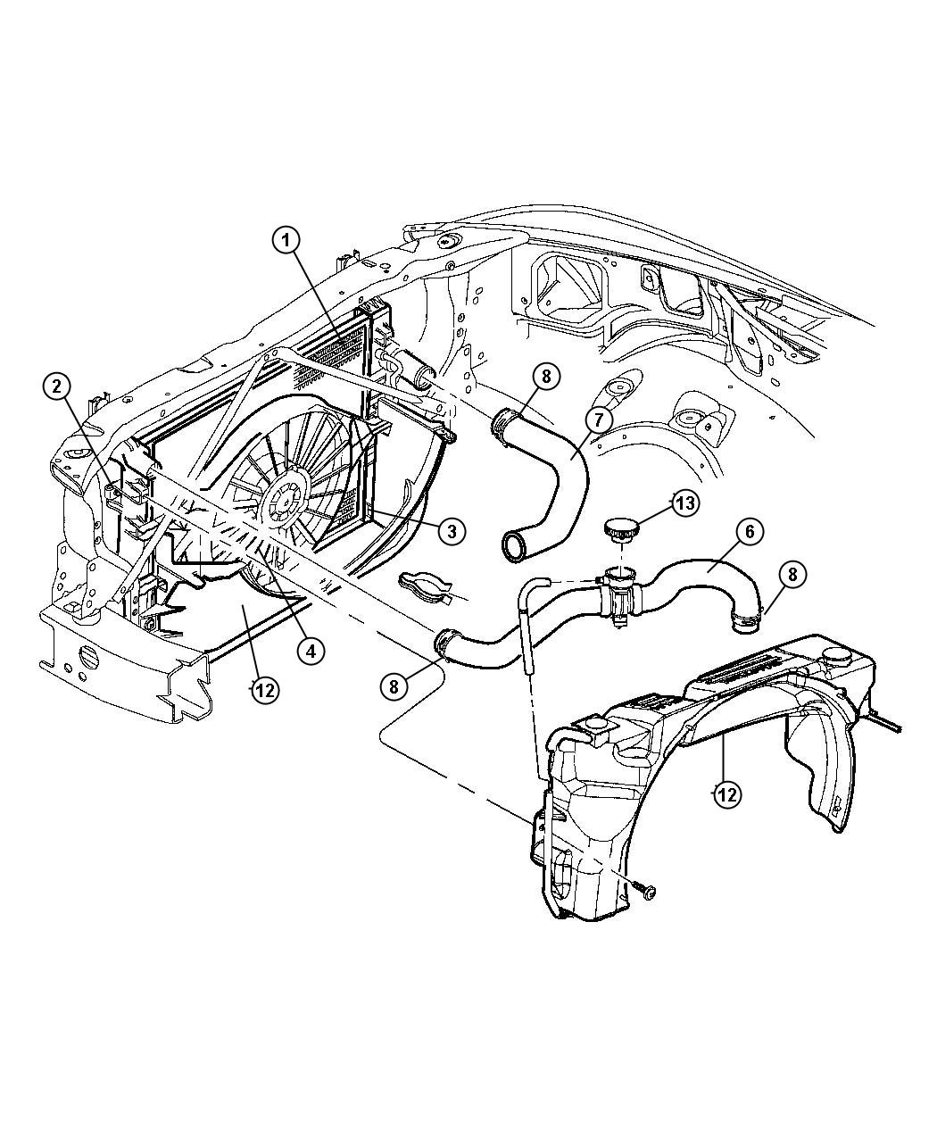 Dodge Durango Radiator. Engine Cooling - 2AMR2294AA | Mopar Parts ...