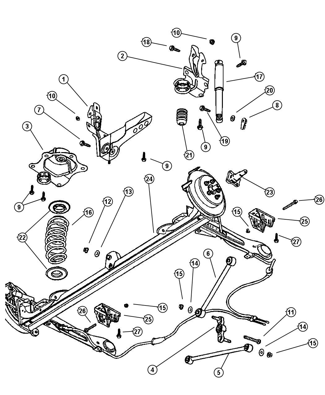 Chrysler Pt Cruiser Axle. Rear - 05272965AA | Mopar Parts Overstock