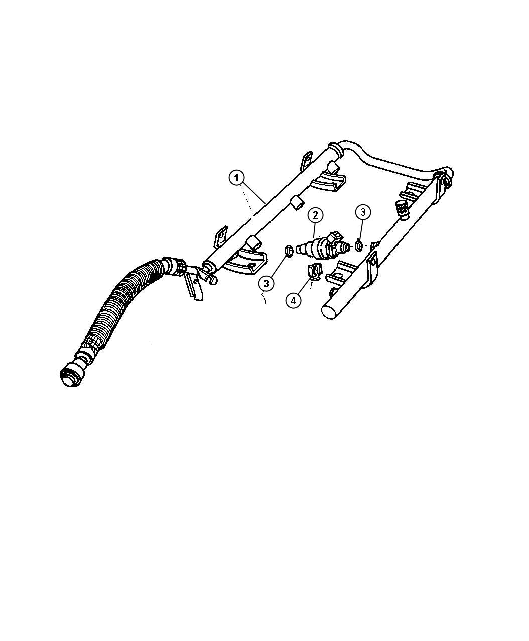 2002 Dodge Grand Caravan Fuel Rail 3.3L-3.8L Engines.