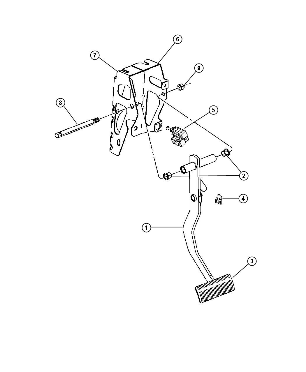 Dodge Stratus Bracket. Used for: clutch and brake pedal. [transmission ...