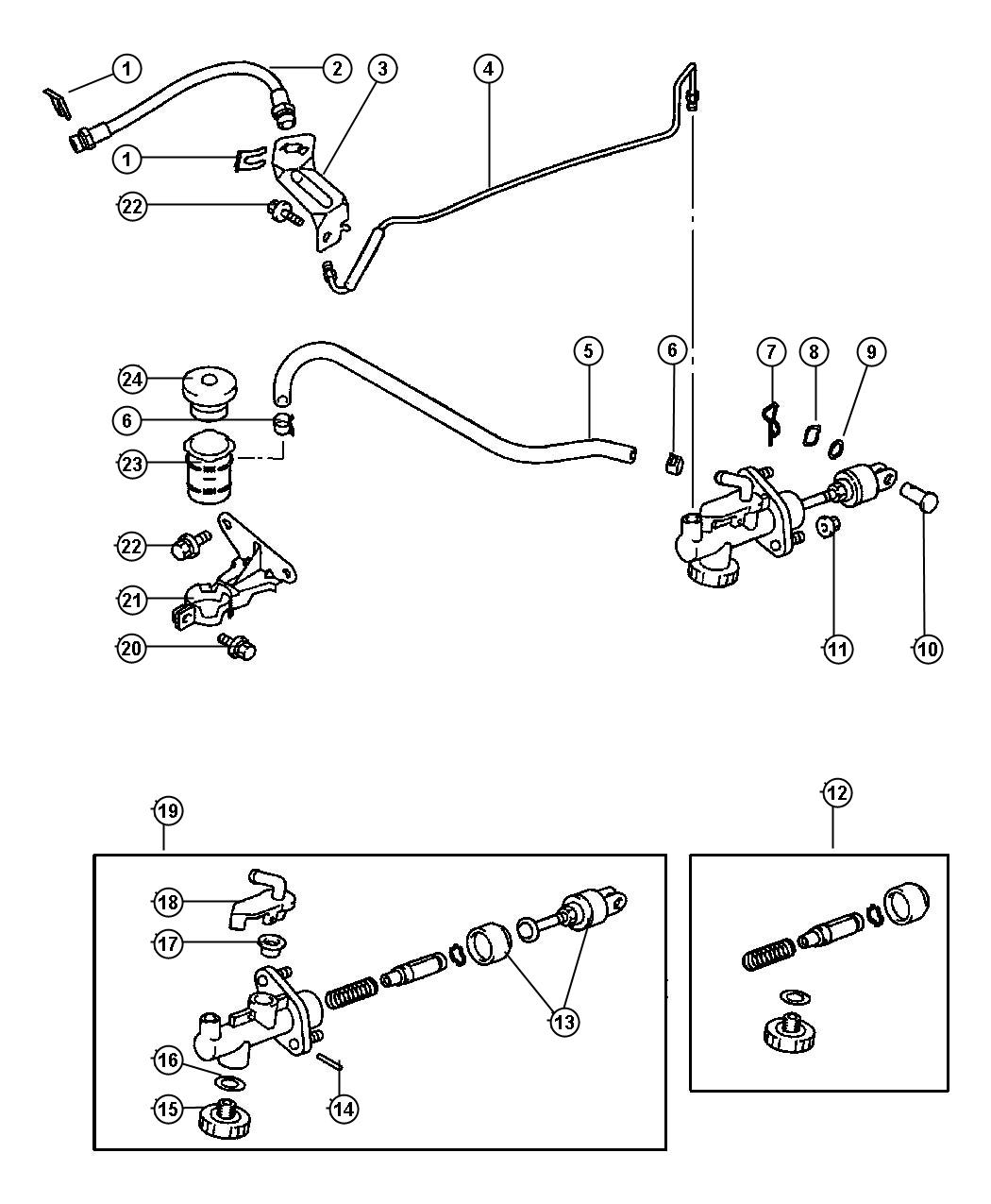 Chrysler Sebring Pin. Clutch master cylinder - MR244930 | Mopar Parts ...