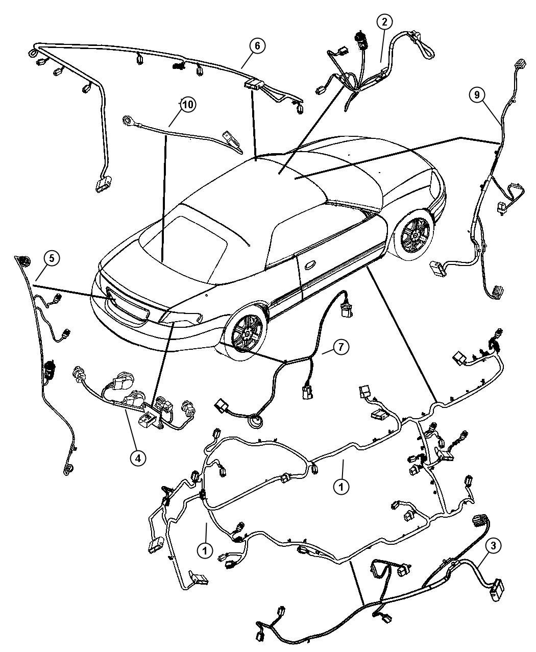 Chrysler Sebring Wiring. Unified body - 04608940AD | Mopar Parts