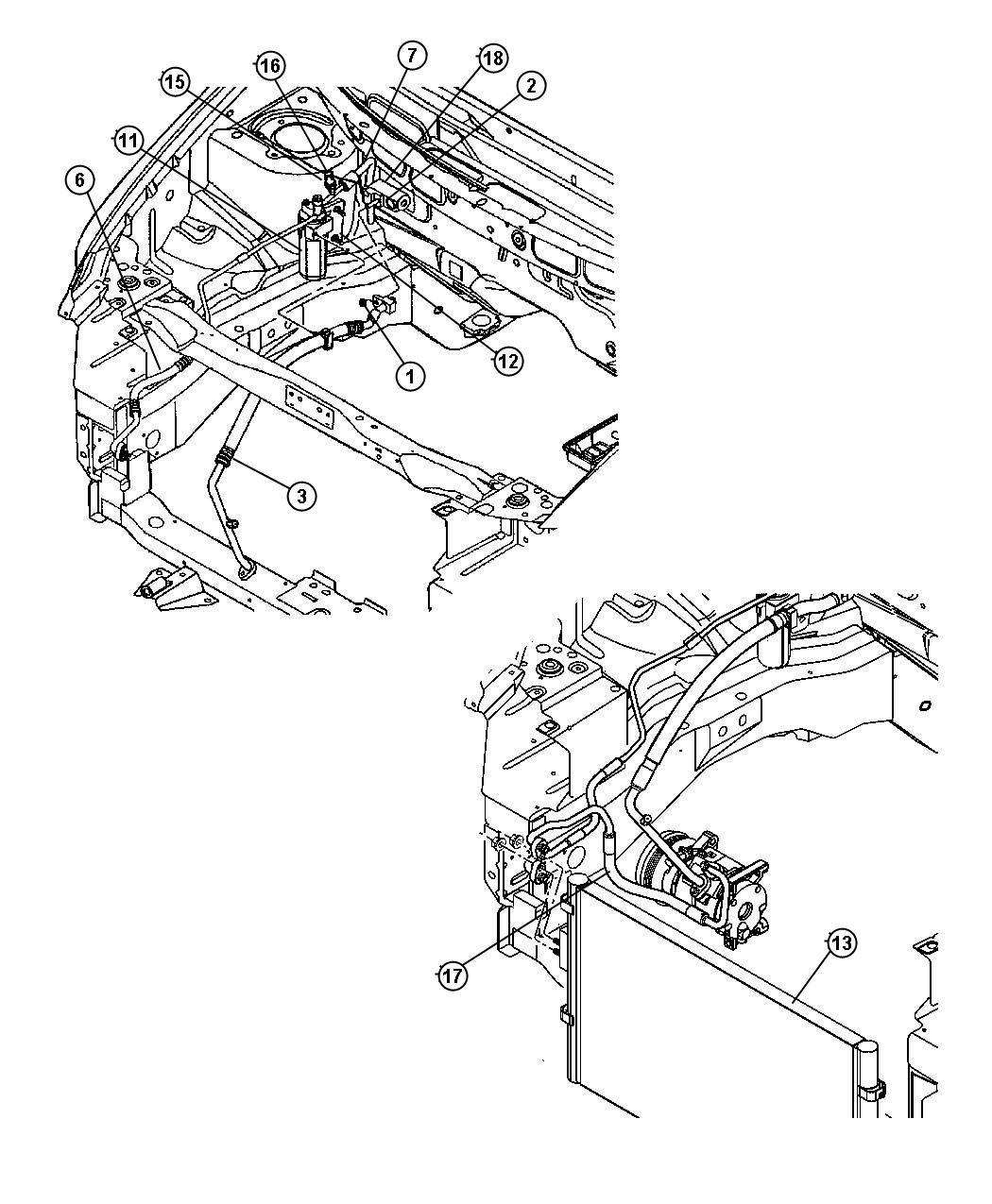 2003 Chrysler Town & Country LX 3.3L V6 Support. Radiator. Left, right ...