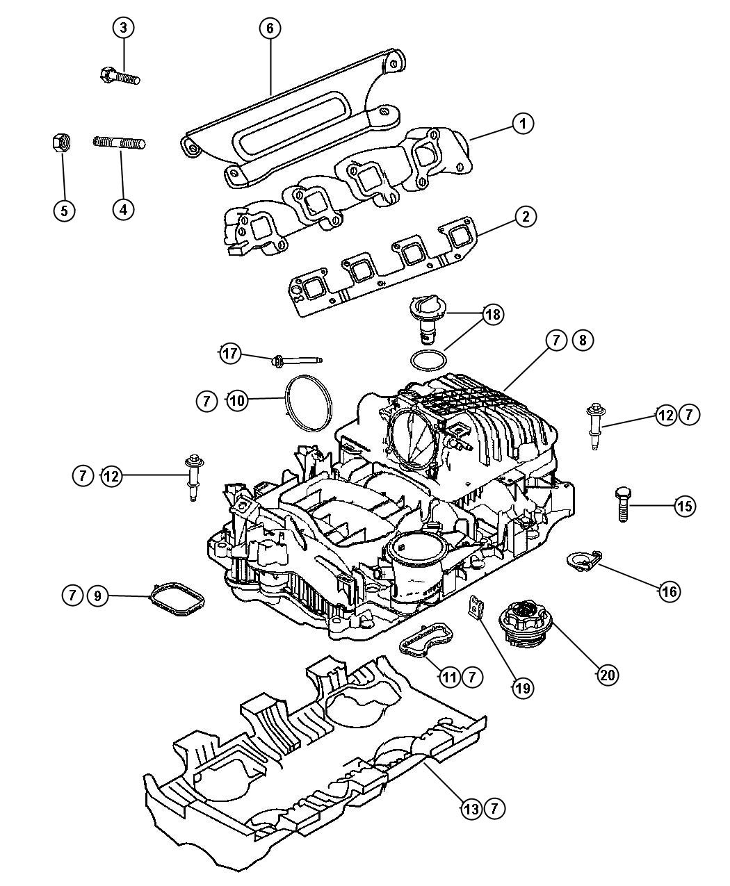 05127193AF - Dodge Manifold package. Intake | Mopar Parts Overstock