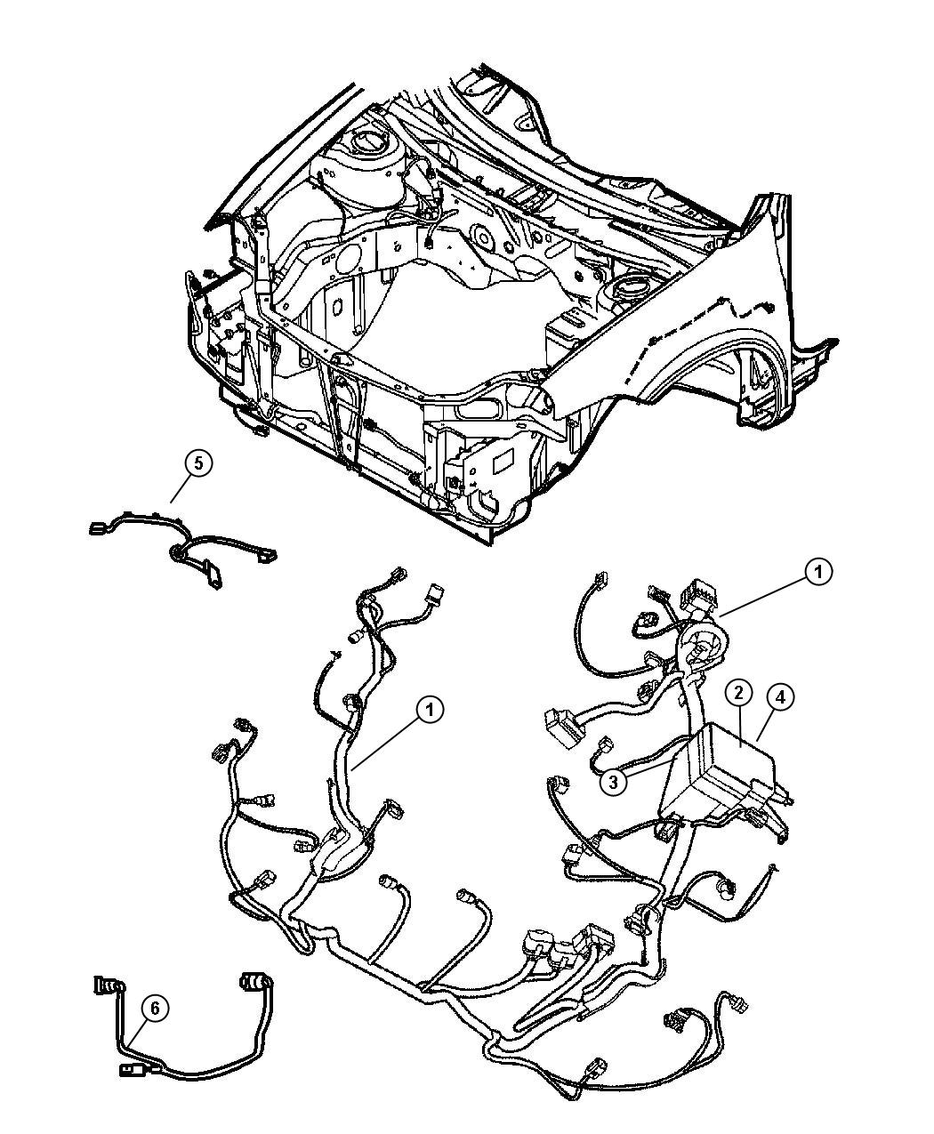 2005 Dodge Neon Wiring, Headlamp and Power Distribution Center.