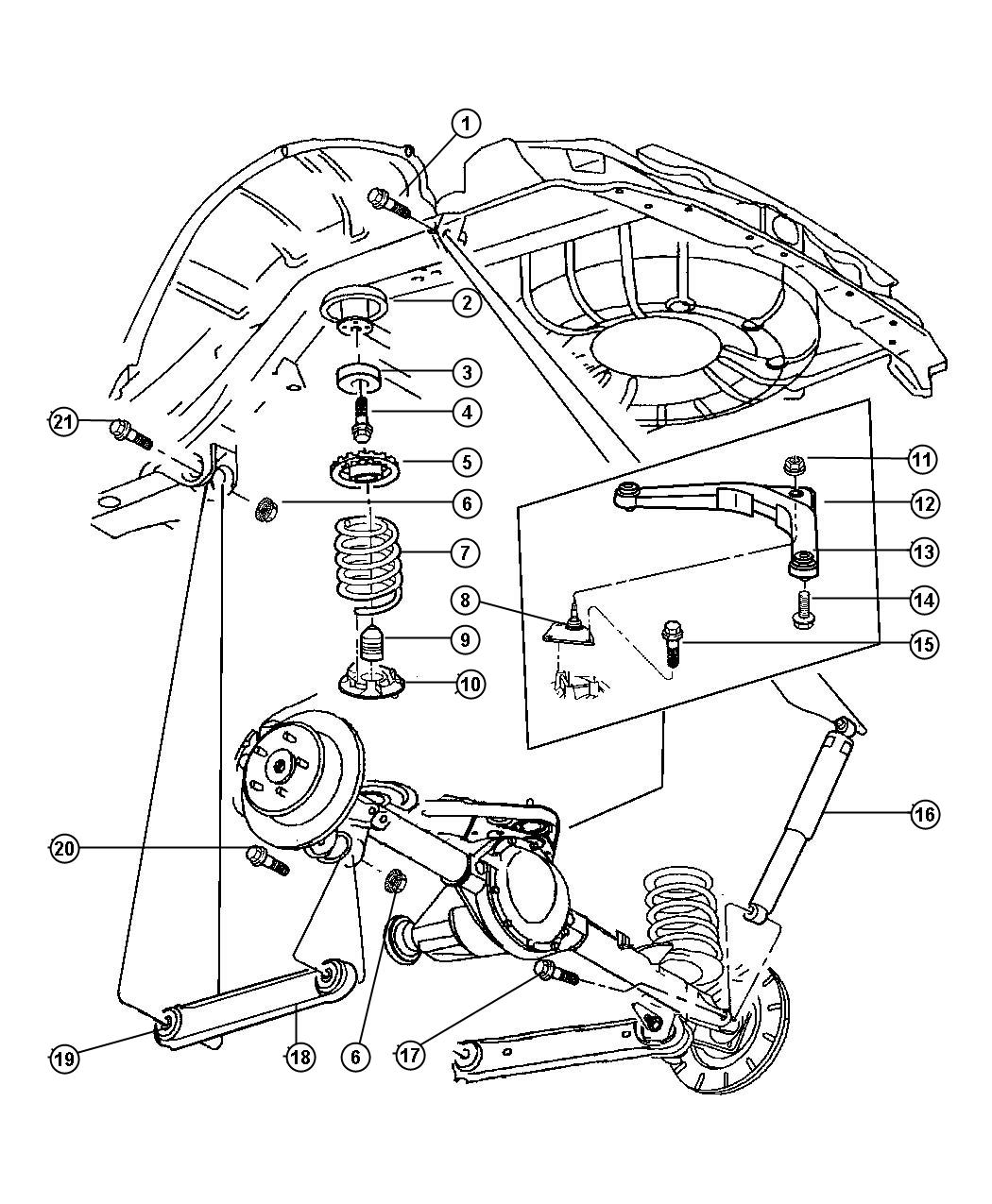 Jeep Grand Cherokee Ball joint assembly. Upper control arm. Rear ...