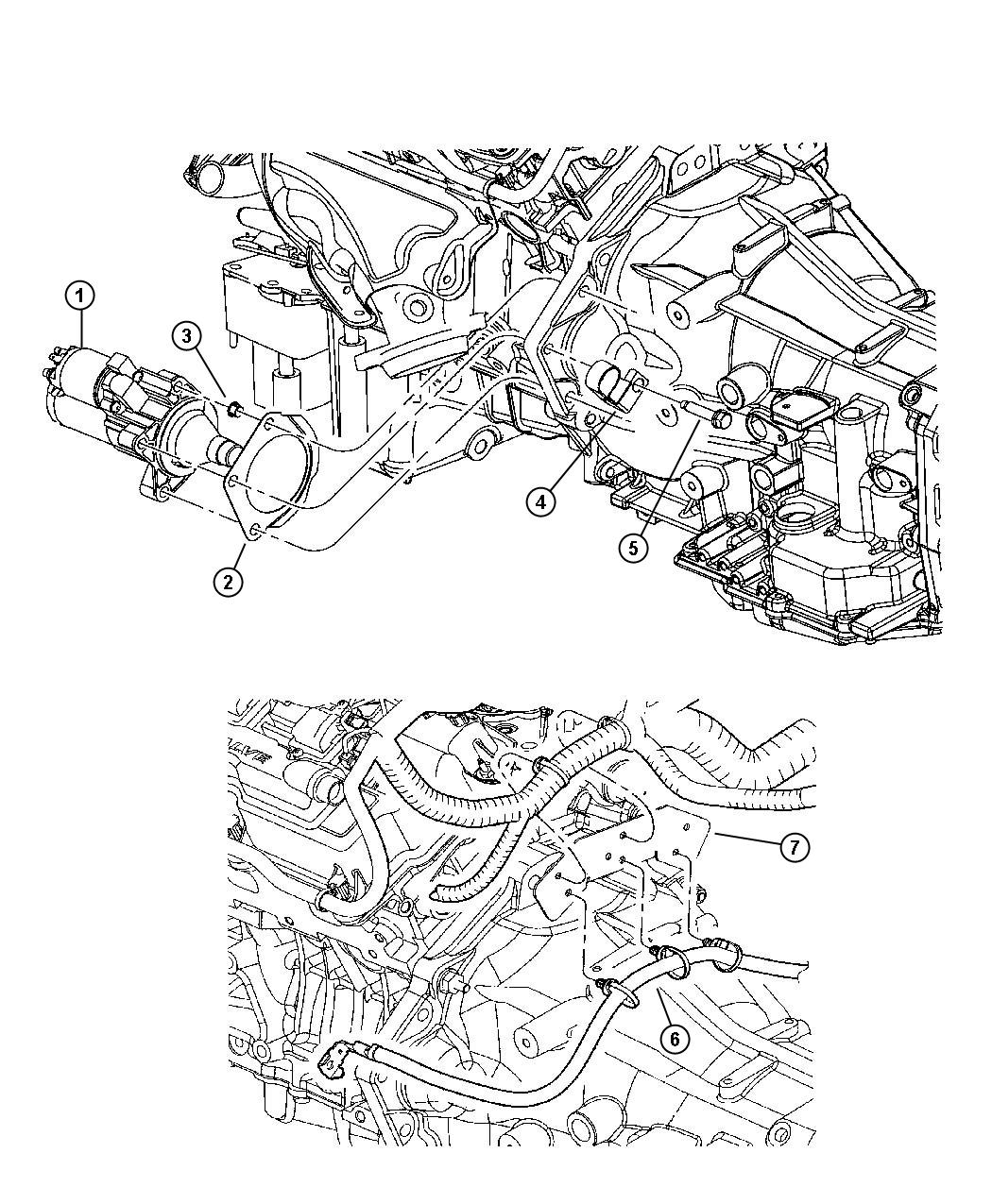 05059201AF - Dodge Wiring. Starter. After 09/12/05, up to 09/12/05, up