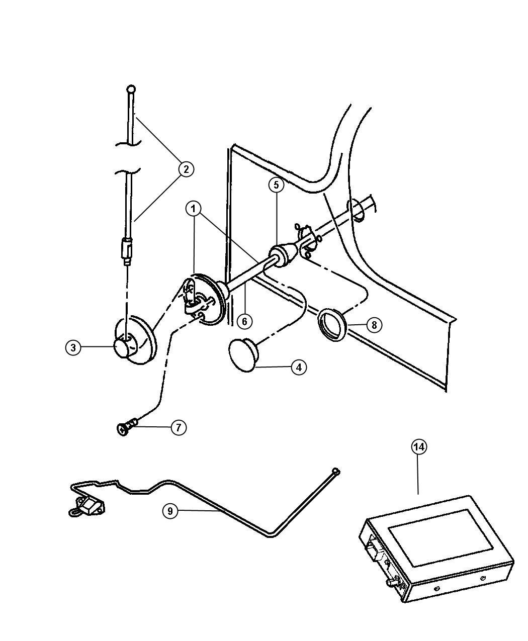 Jeep Wrangler Satellite Radio Antenna