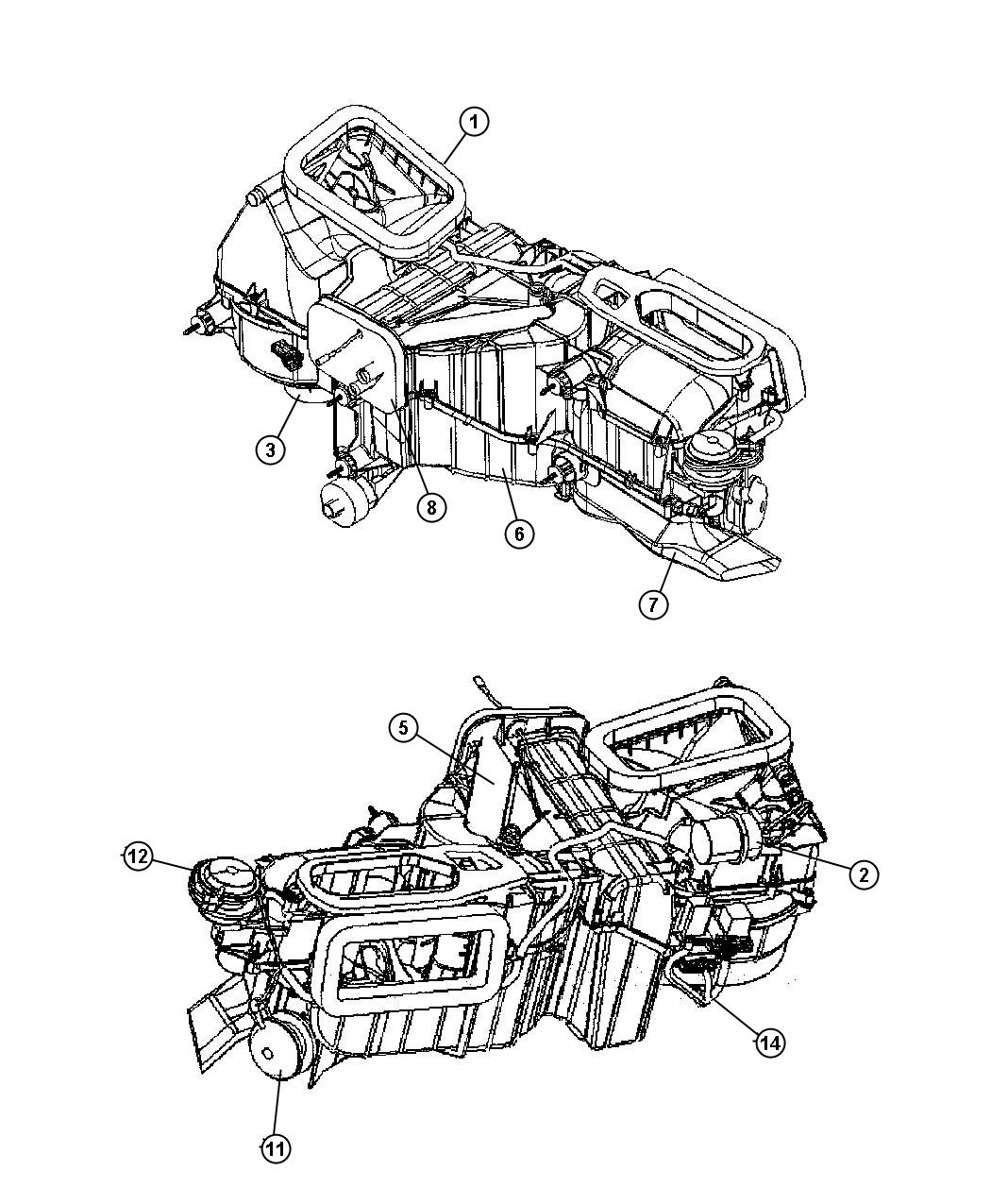 2013 Jeep Wrangler Heater kit. Heater core assembly 05073180AB