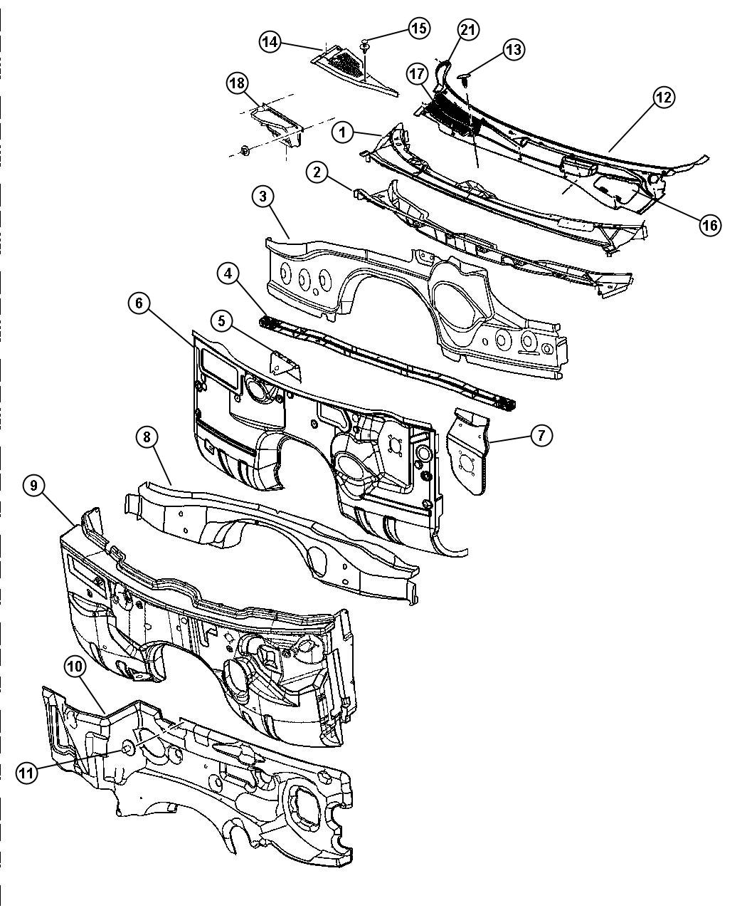 Dodge Charger Panel. Under hood appearance. Ngc cover - 04806222AB ...