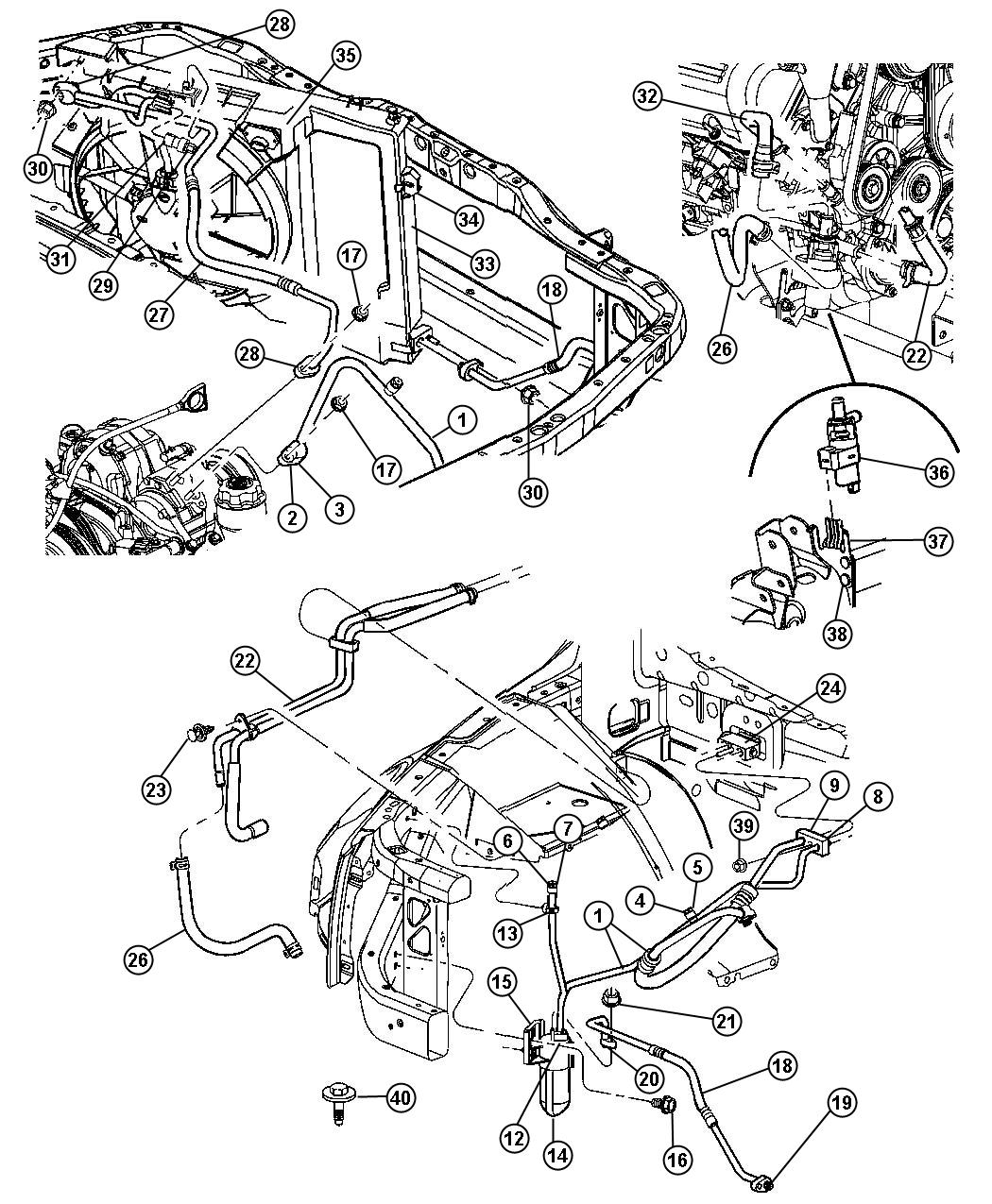 Dodge Durango Hose. Heater supply - 55056981AA | Mopar Parts Overstock ...