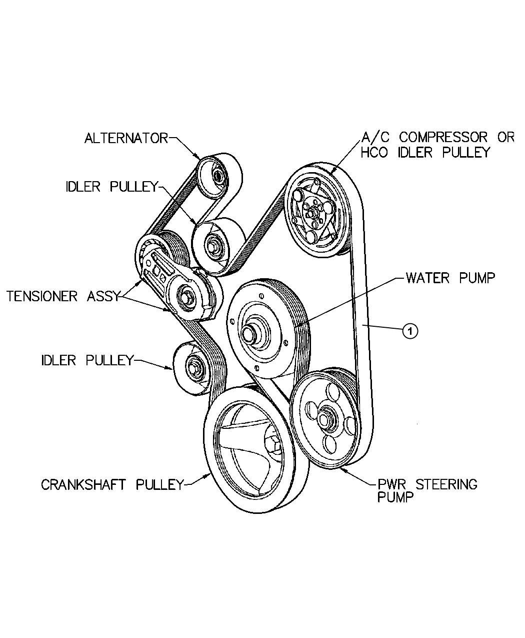 Chrysler Aspen Belt. Accessory Drive, Serpentine. Vbelts - 53032805ab 