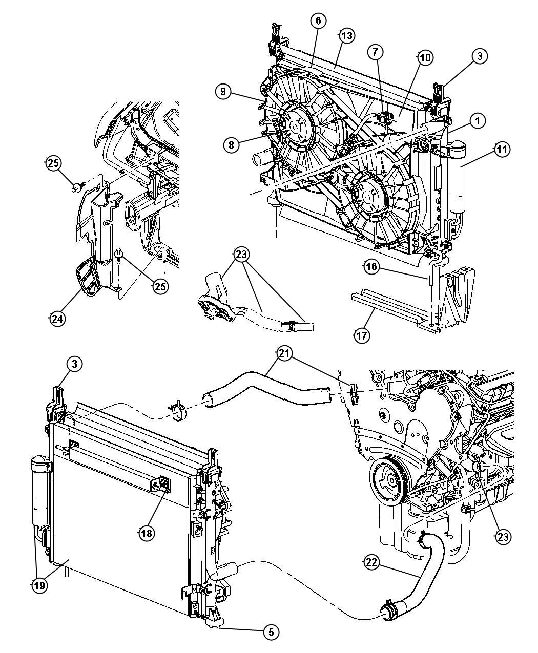 05137714aa - Mopar Motor. Radiator Fan. Left 