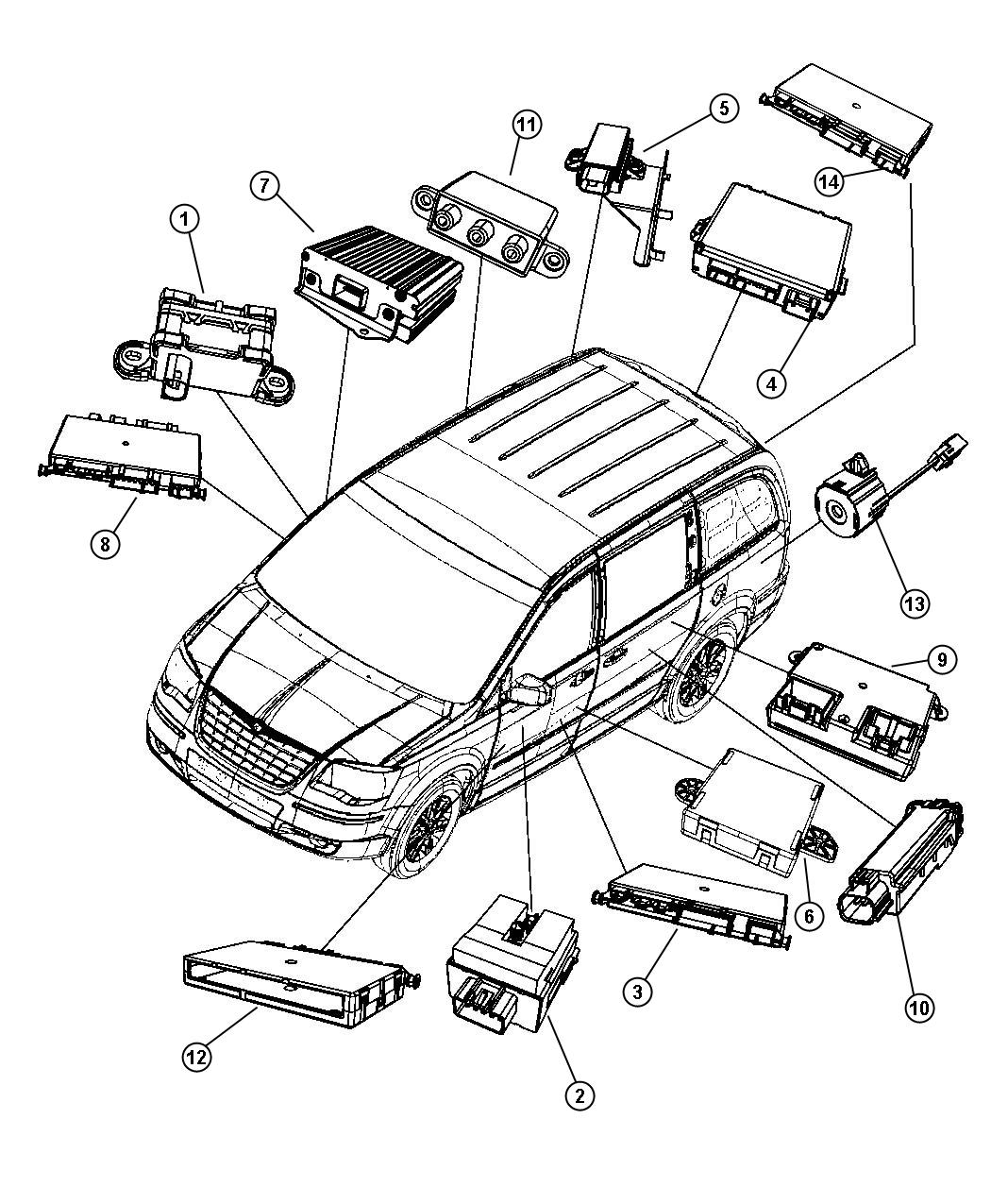 Dodge Grand Caravan Module. Sliding door. Track - 05026972AC | Mopar