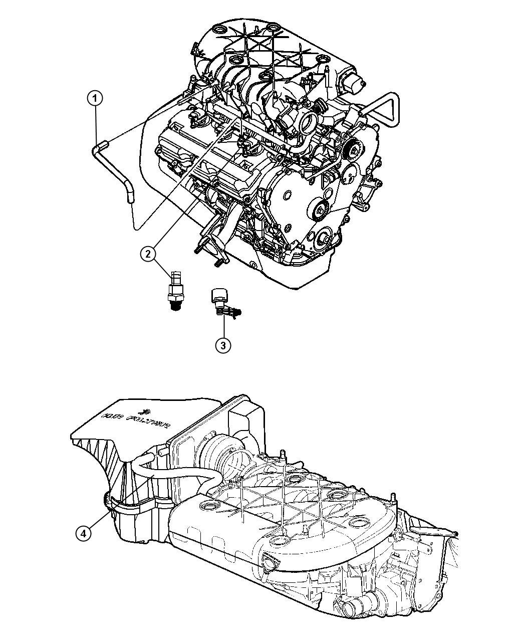 Chrysler Sebring Tube. Pcv valve. Includes: hose, pcv valve, connector ...