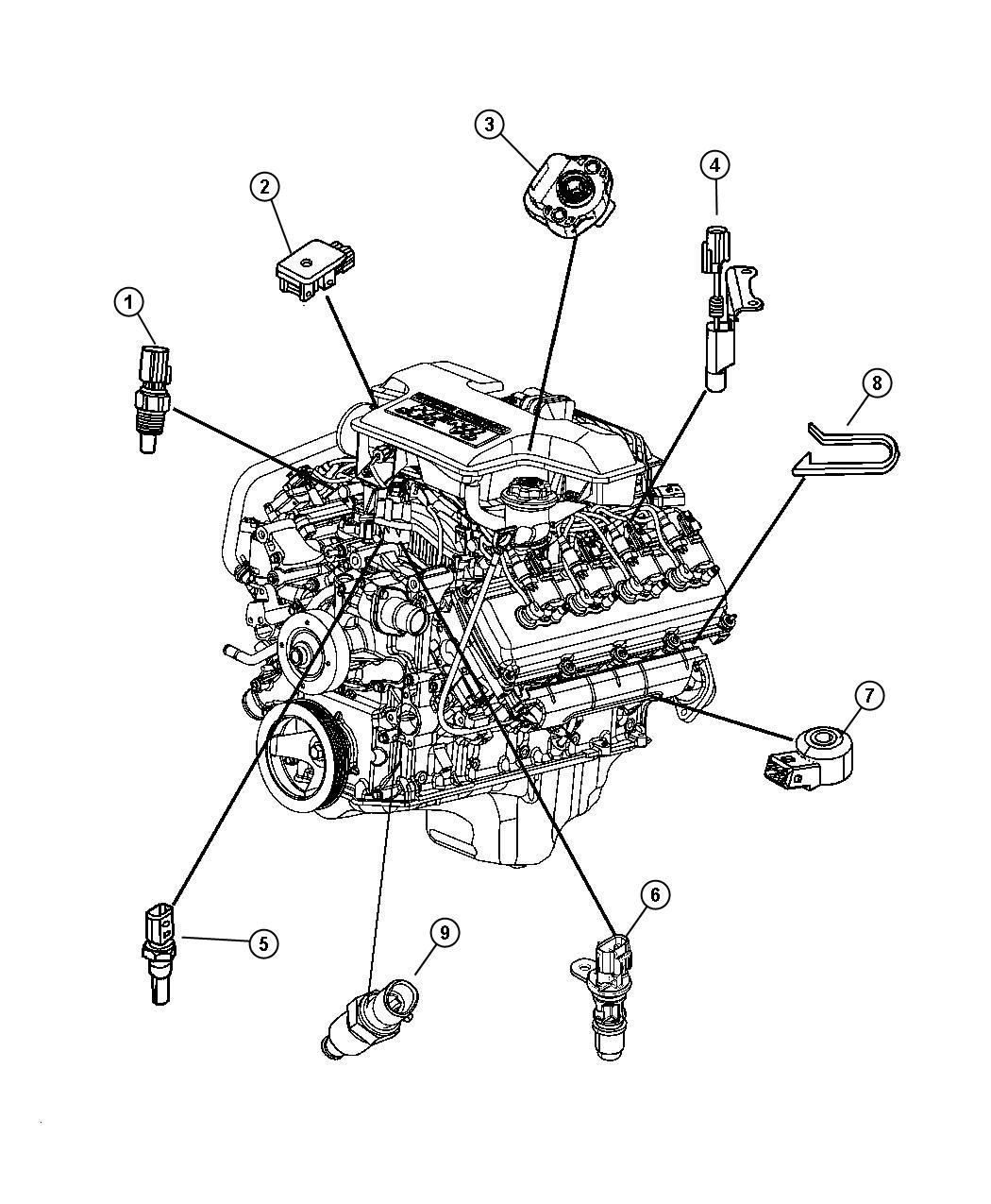 Dodge Charger Sensor. Crankshaft position. After 04/21/08, after 06/16 ...