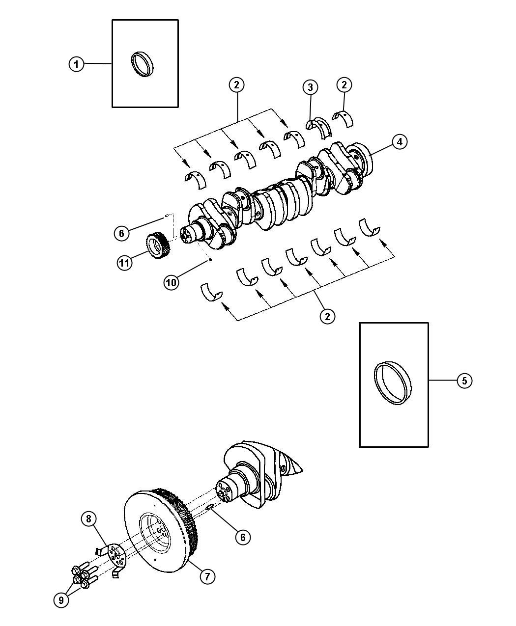 68027026aa - Dodge Seal. Crankshaft Oil, Front Main Crankshaft, Rear 