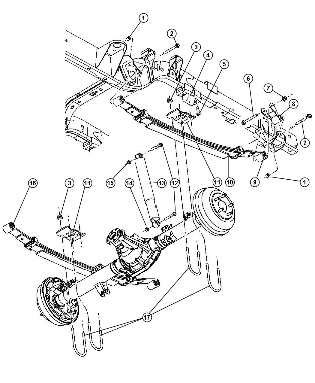 2003 Dodge Ram 1500 Bushing. Spring. Front - 52113552AC | Mopar Parts