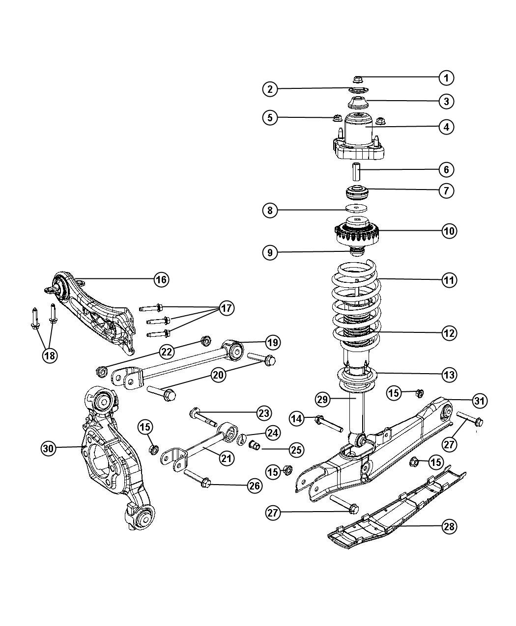 2008 Dodge Shock absorber. Suspension - 05272613AL | Mopar Parts ...