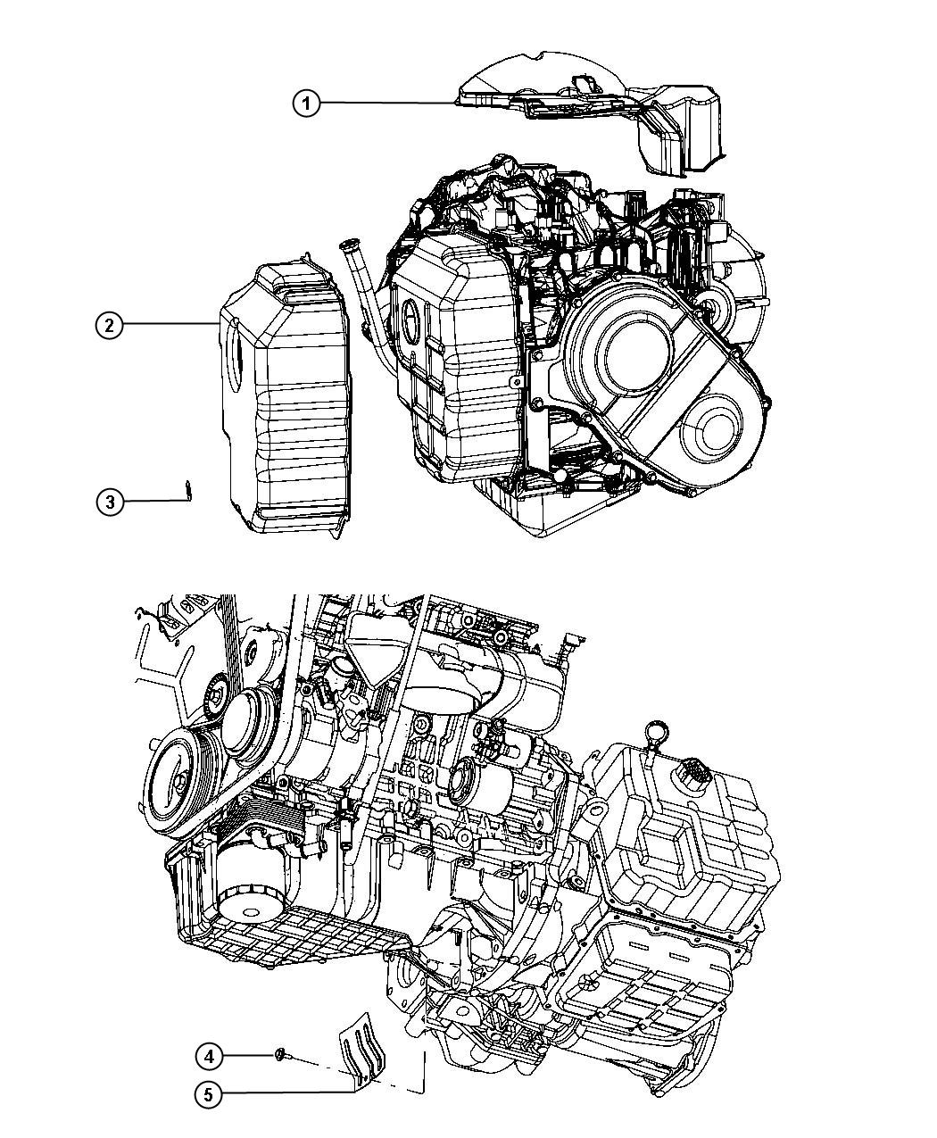 dodge Grand Caravan Shield. Transmission 05169439AA Mopar Parts