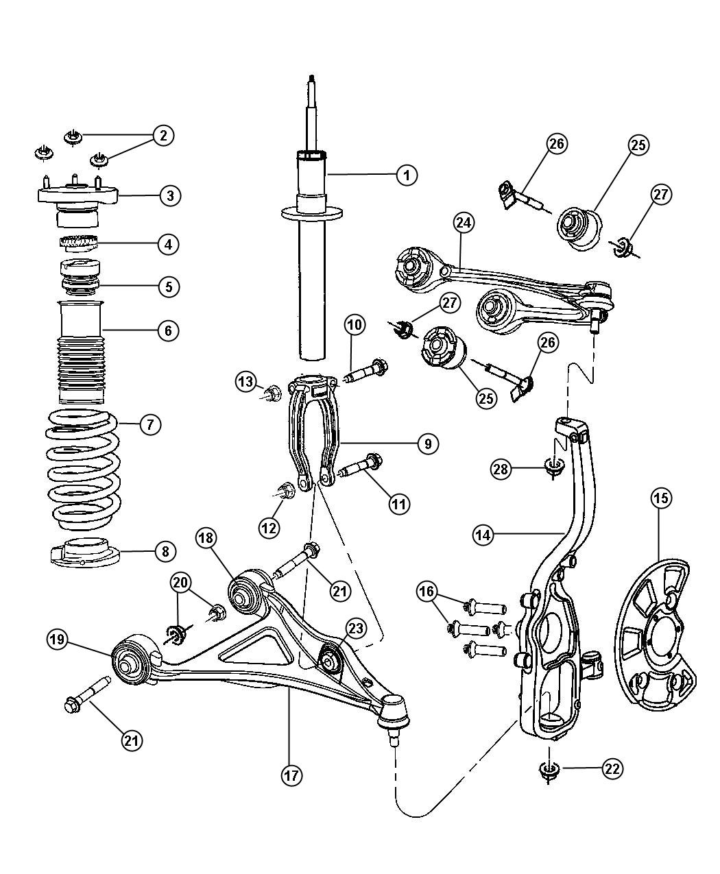 2006 Dodge Charger Rear Suspension Diagram