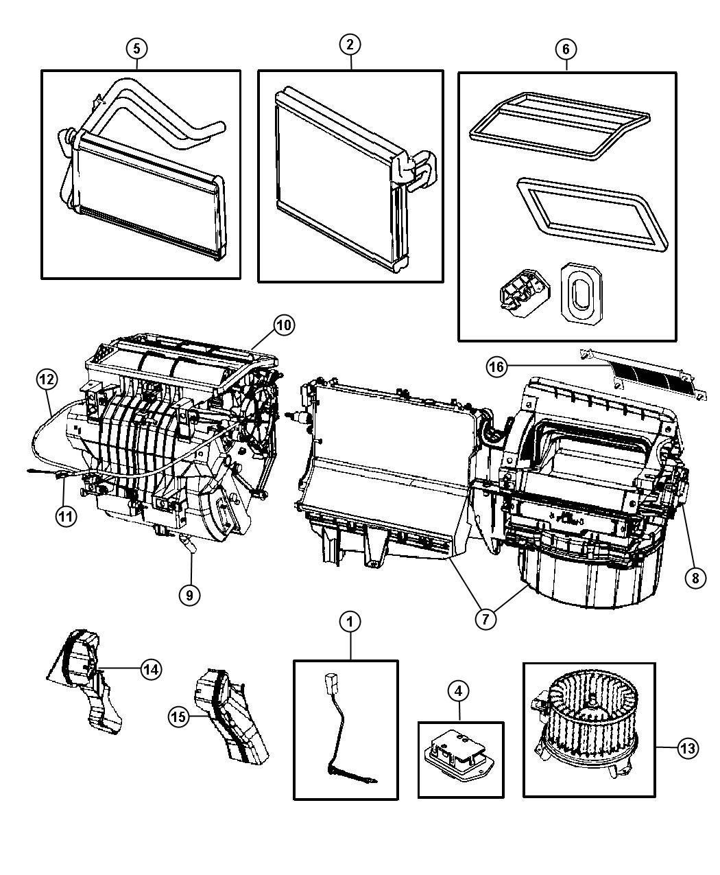 Chrysler Sebring Core. Heater 05191347AC Mopar Parts Overstock