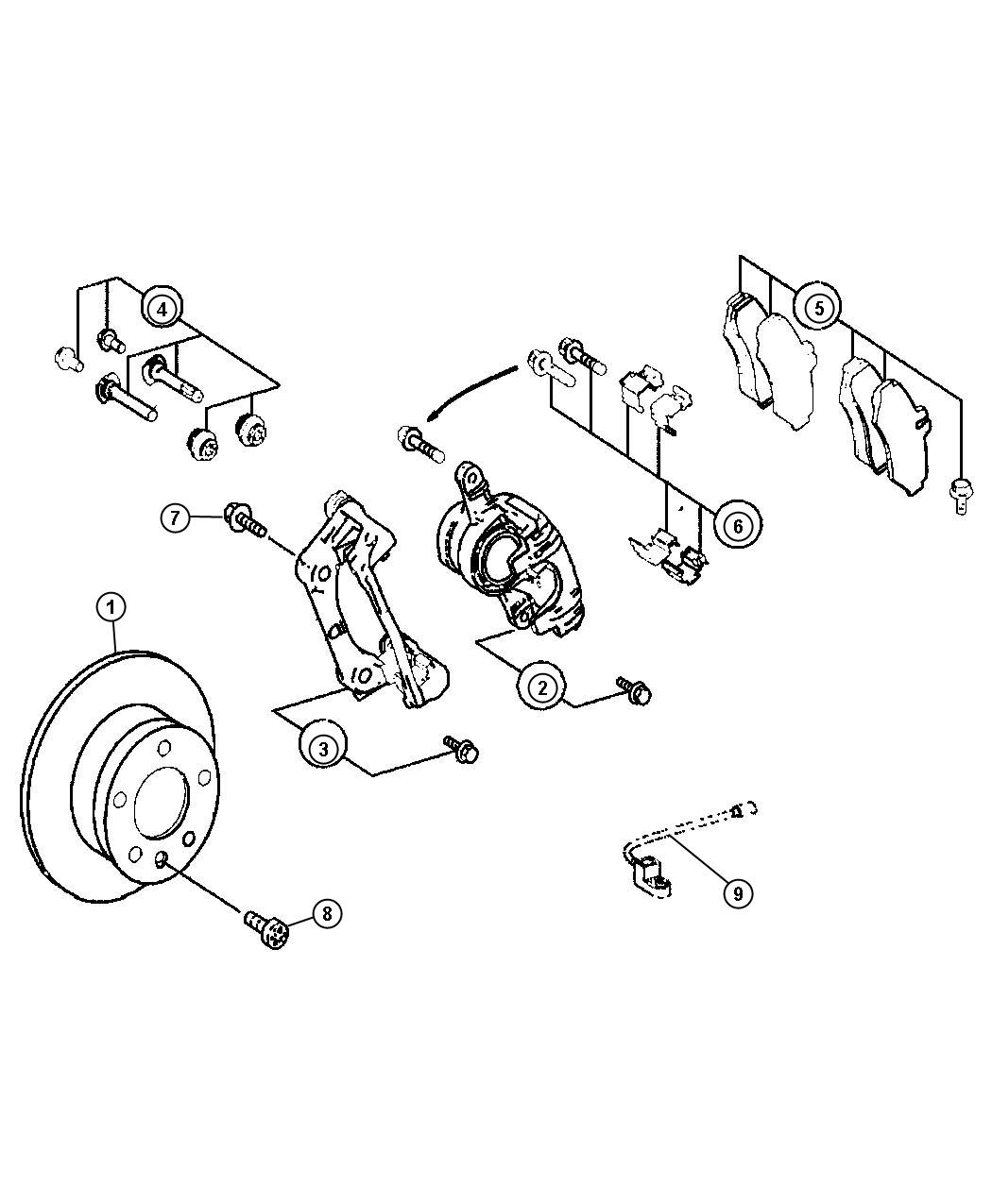 Dodge SPRINTER Caliper. Disc brake. Right - 68019137AA | Mopar Parts