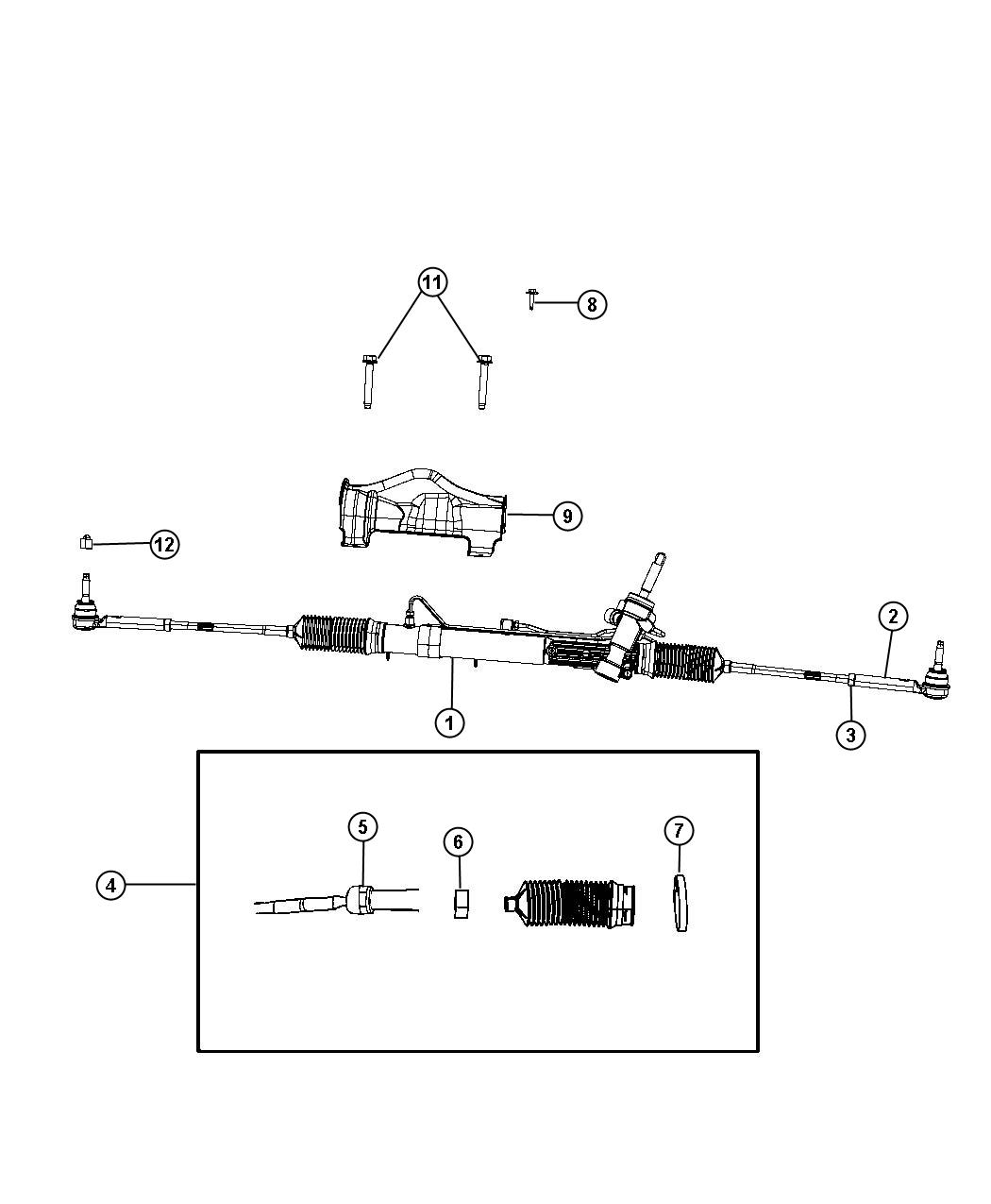 Jeep Patriot Nut. Steering gear lock - 06507629AB | Mopar Parts ...