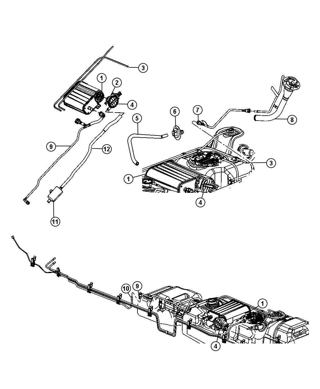 dodge Avenger Seal. Vapor canister. Export 52129436AB Mopar Parts