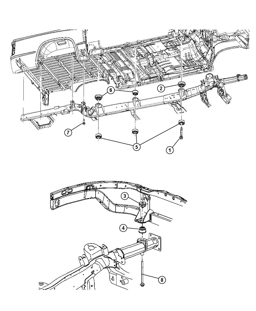 2002 Dodge Durango Isolator. Cab underbody rebound. Compression ...