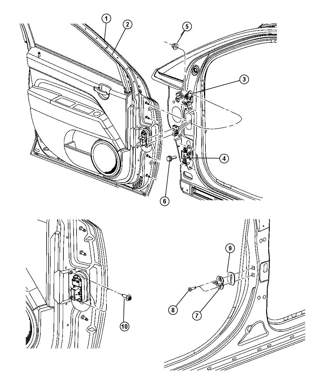 Jeep Patriot Panel. Front door outer. Right - 05074946AA | Mopar Parts ...