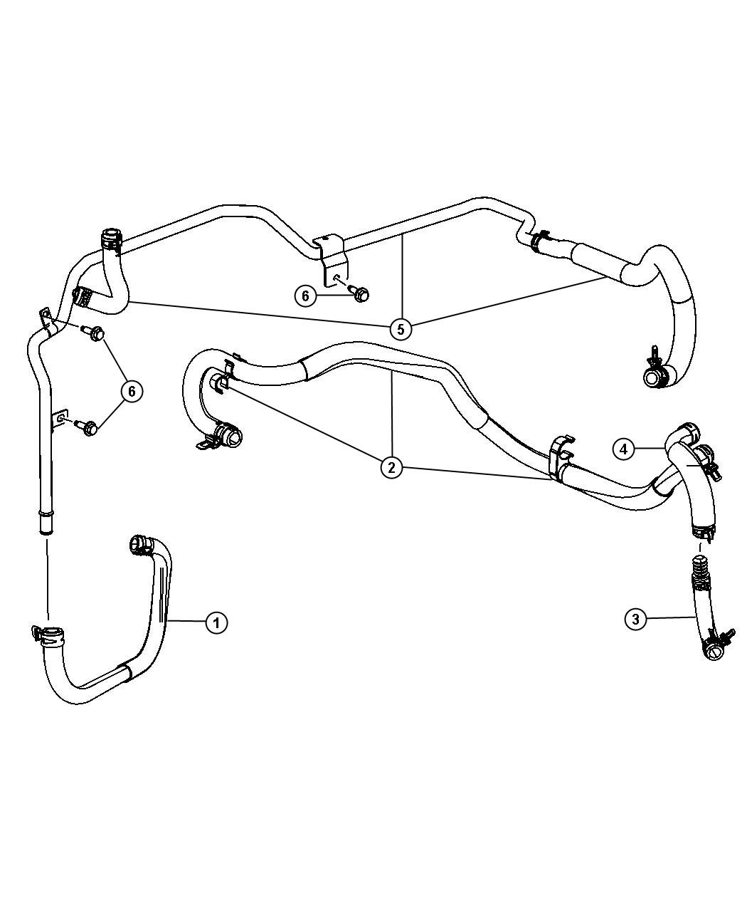 Chrysler Sebring Used for: HOSE AND TUBE. Engine Coolant to Oil Cooler ...