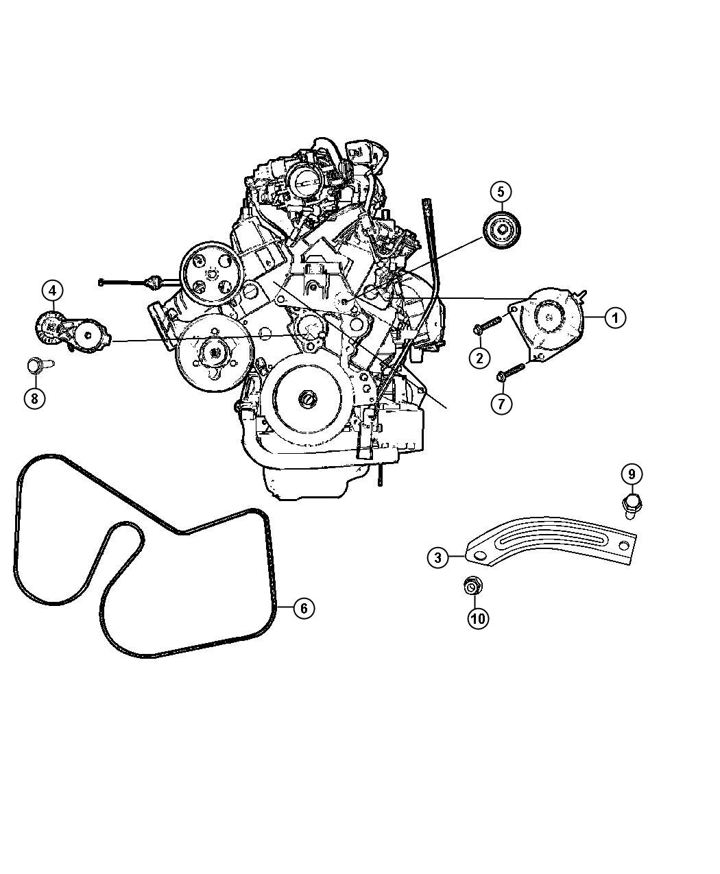 Jeep Wrangler Tensioner. Belt - 53032860AA | Mopar Parts Overstock,