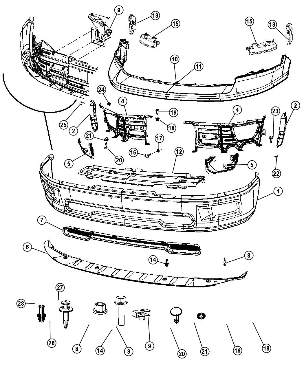 Dodge Ram 2500 Front End Parts