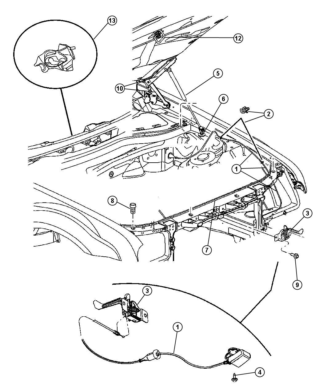 05065522AE Mopar Release. Hood latch Mopar Parts Overstock, Lakeland FL