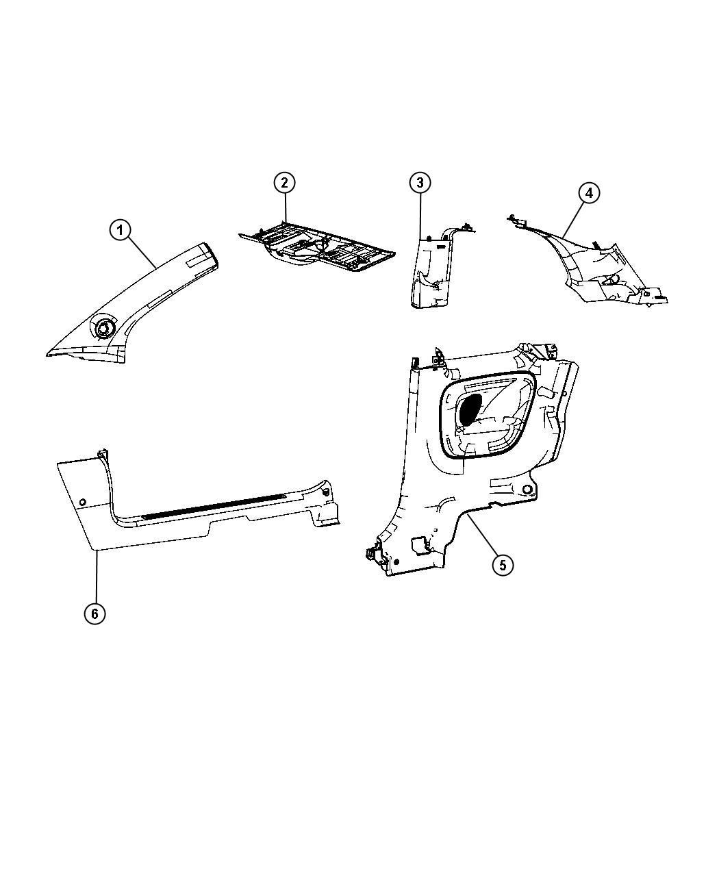 2017 Jeep RENEGADE Clip. Trim. [supp side curtain front air bags ...