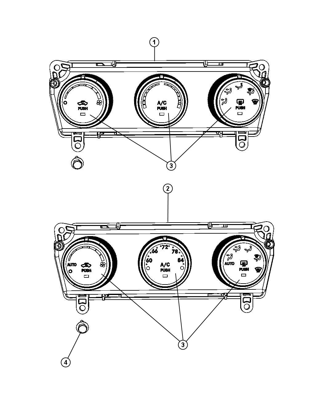 2007 jeep compass heater control