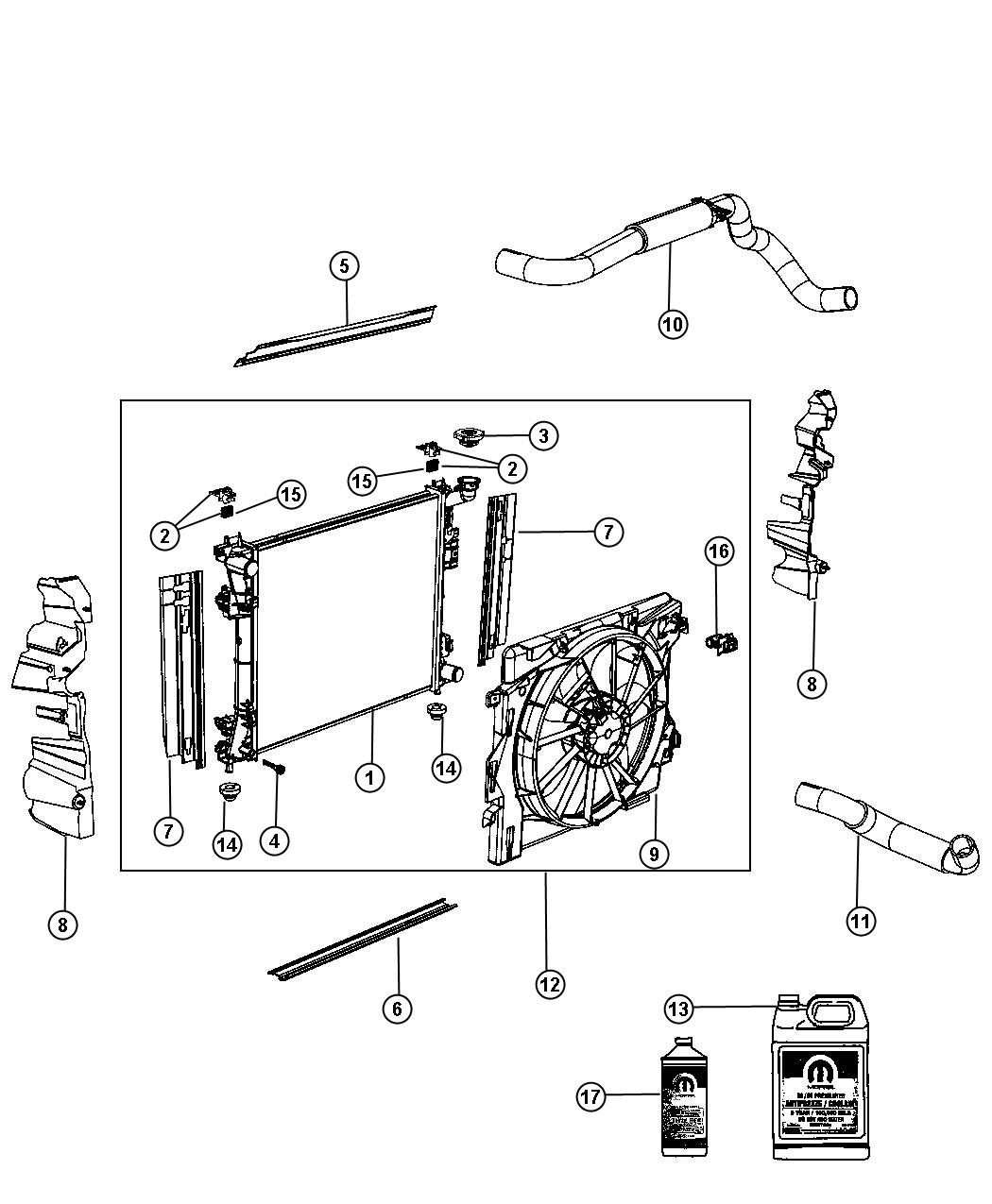 Dodge Grand Caravan Additive. Coolant. Rleated, Antifreeze - 68029698ac 