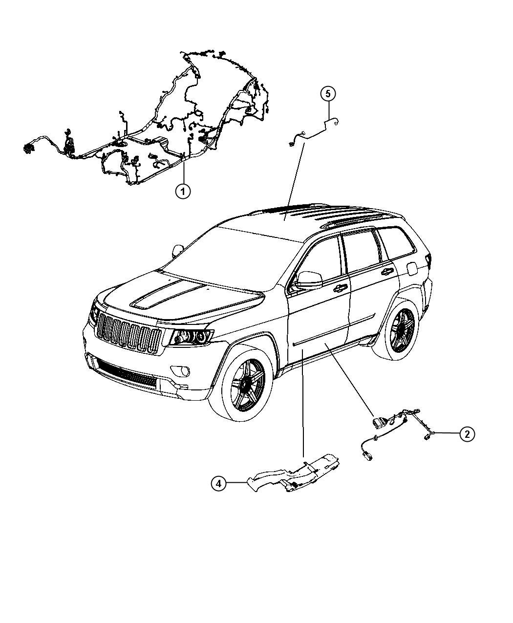 Jeep Grand Cherokee Wiring. Body - 68100356AF | Mopar Parts Overstock ...